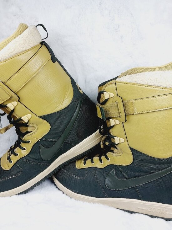 Nike Men\'s Barley Dark Army Zoom Force 1 Leather Ankle Snow Boots Size 12 main image 6